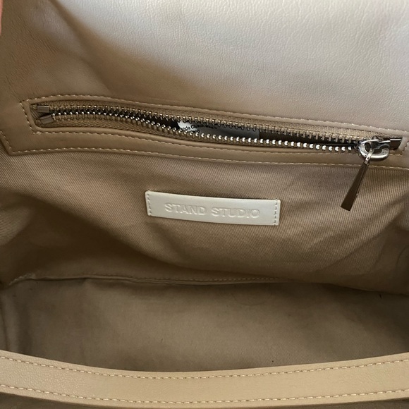 Stand Studio Wanda Faux Leather Quilted Neutral Clutch - Picture 6 of 10